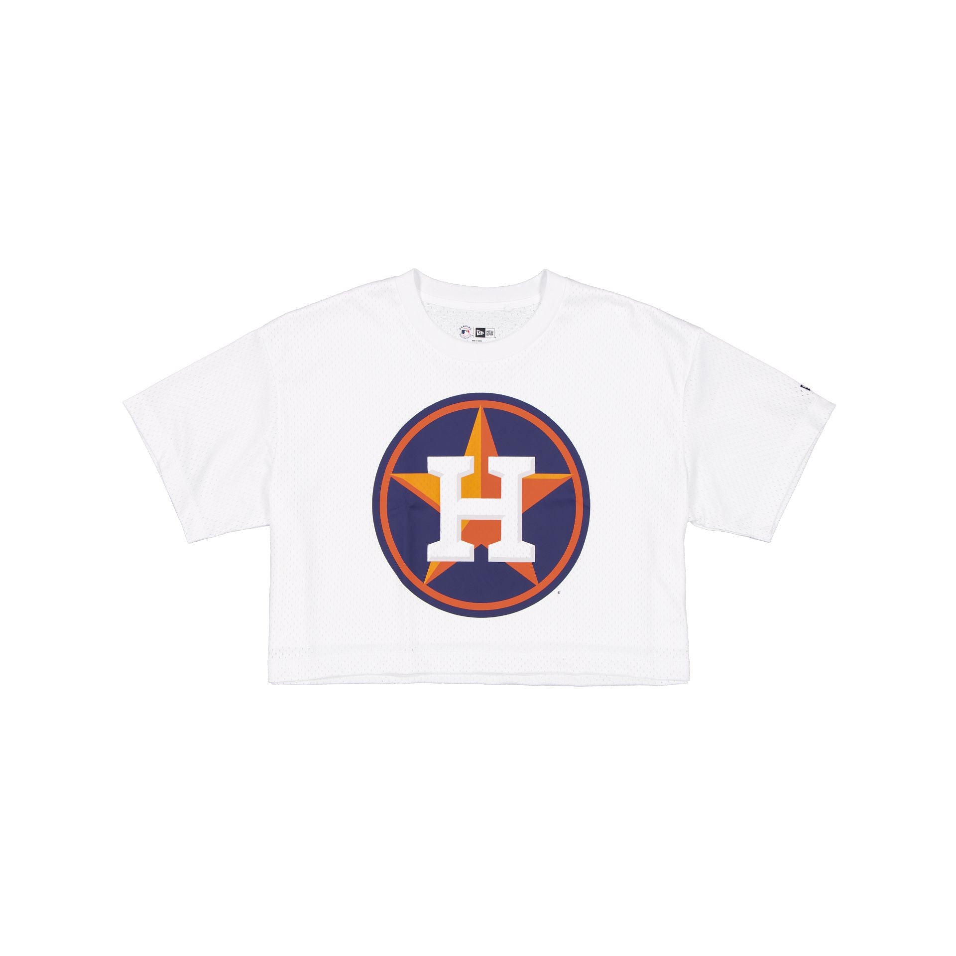 Houston Astros Summer Women's White Cropped Jersey T-Shirt