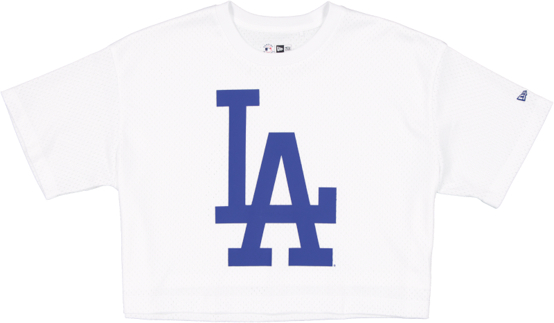 Los Angeles Dodgers Summer Women's White Cropped Jersey T-Shirt