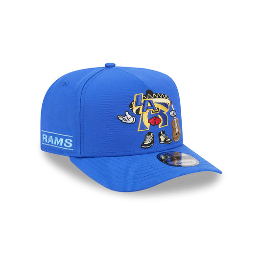 Los Angeles Rams Cartoon 9FIFTY A-Frame Snapback Hat - New Era Cap