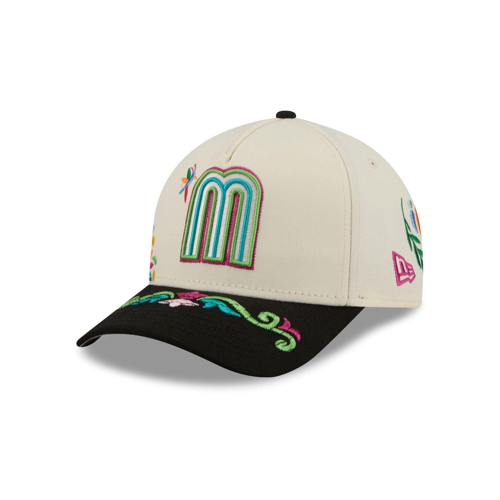 Mexico Latin Embroidery 9FORTY M-Crown A-Frame Snapback Hat