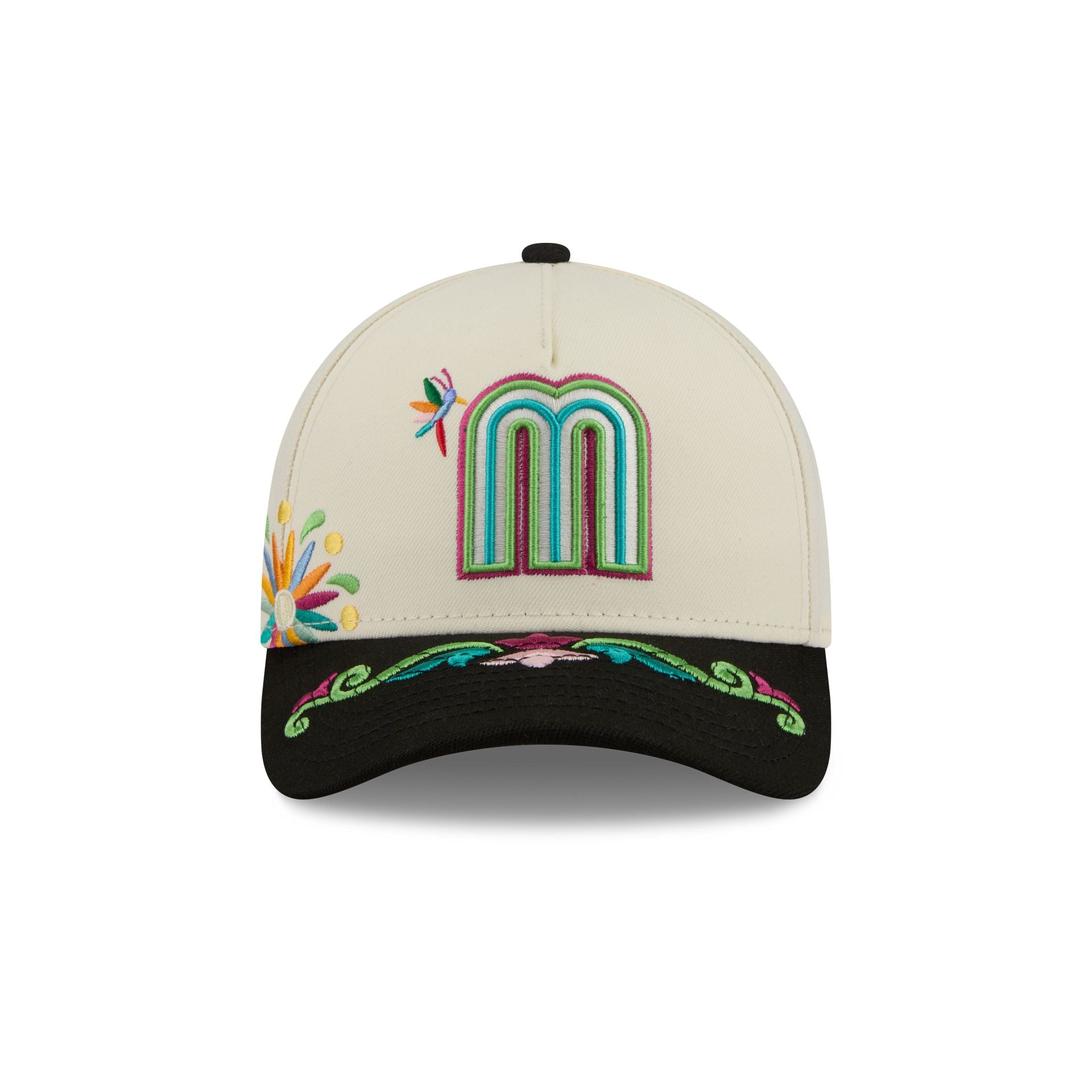 Mexico Latin Embroidery 9FORTY M-Crown A-Frame Snapback Hat