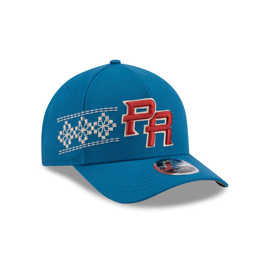 Puerto Rico Latin Embroidery 9FORTY M-Crown A-Frame Snapback Hat - New Era Cap