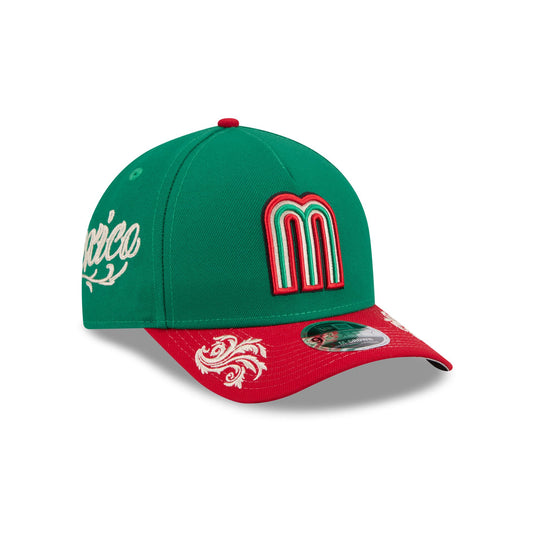 Mexico Baseball Script 9FORTY M-Crown A-Frame Snapback Hat - New Era Cap