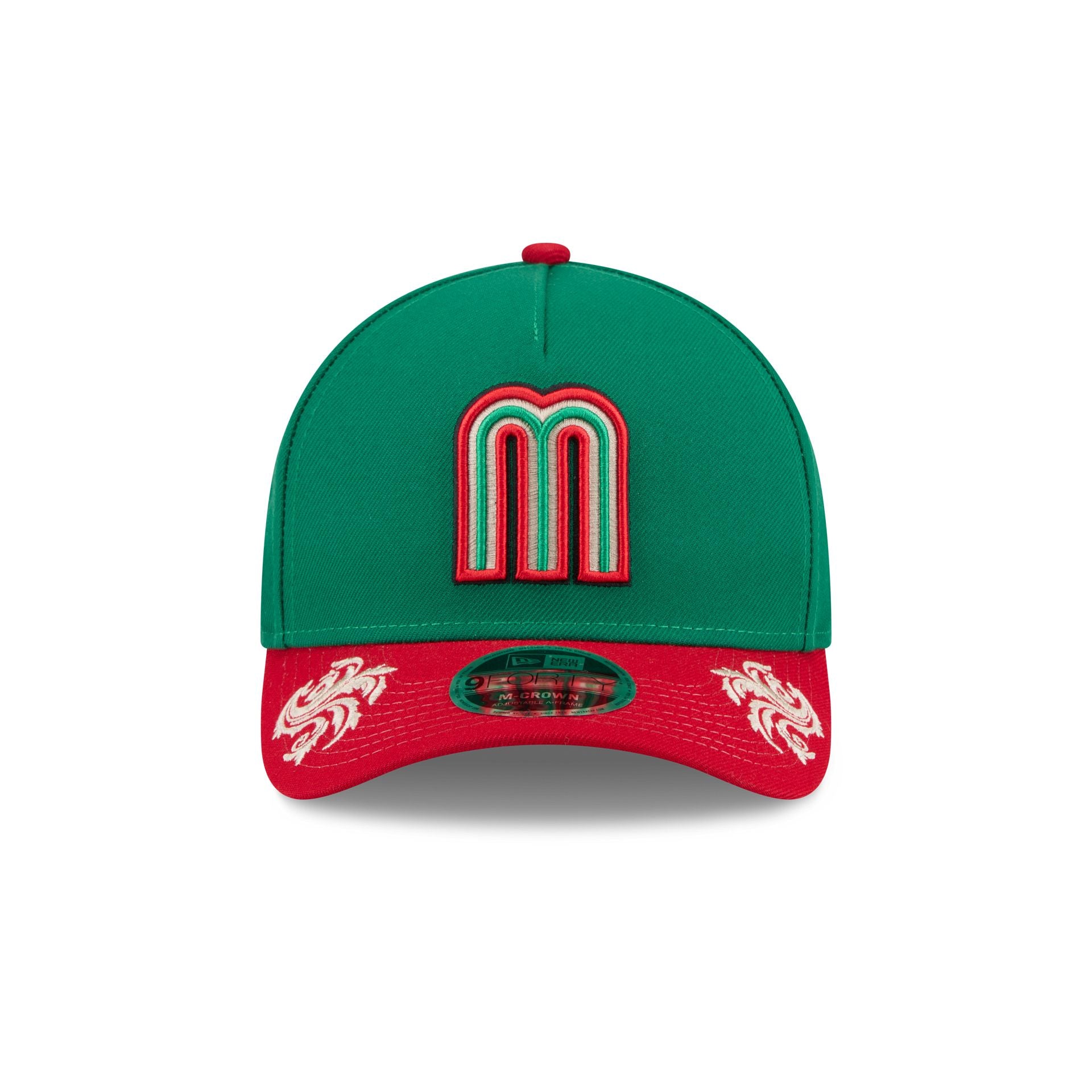 Mexico Baseball Script 9FORTY M-Crown A-Frame Snapback Hat