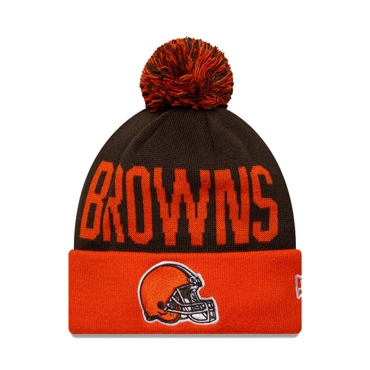 Cleveland Browns London Game Team Pom Knit Hat - New Era Cap