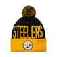 Pittsburgh Steelers Dublin Game Team Pom Knit Hat