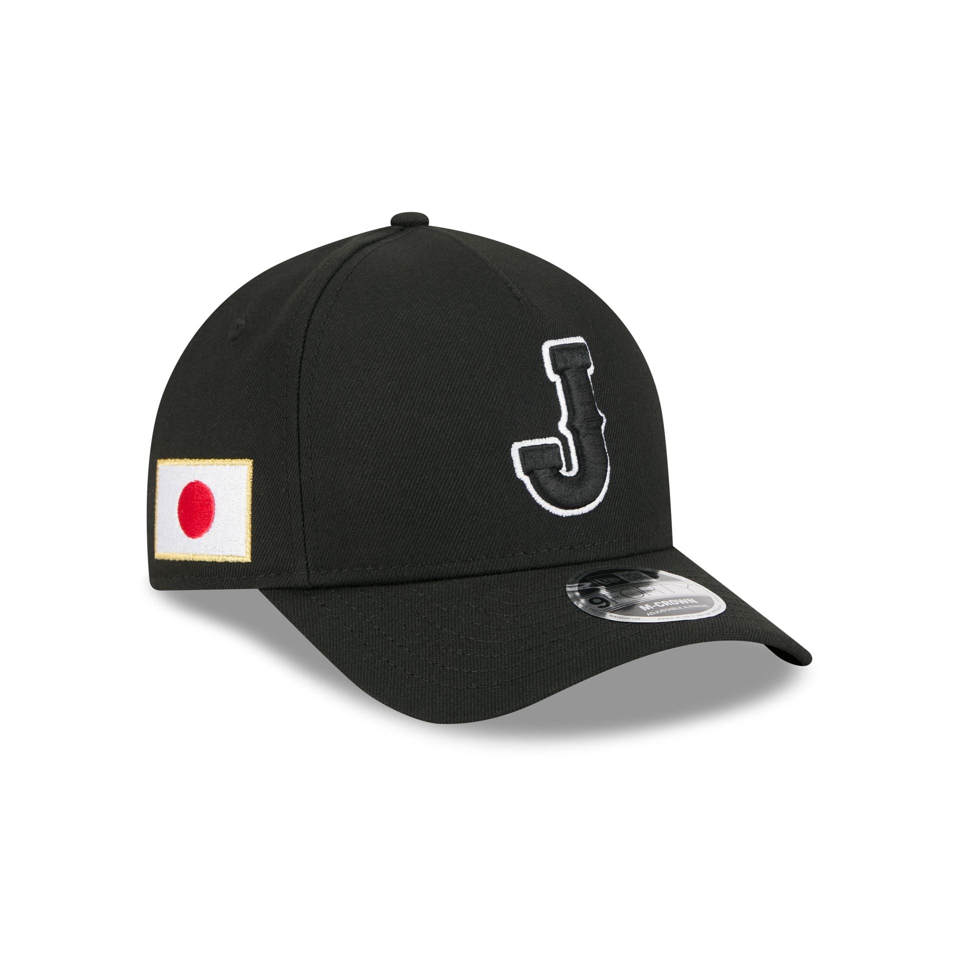 Japan World Baseball Classic Black and White 9FORTY M-Crown A-Frame Snapback Hat
