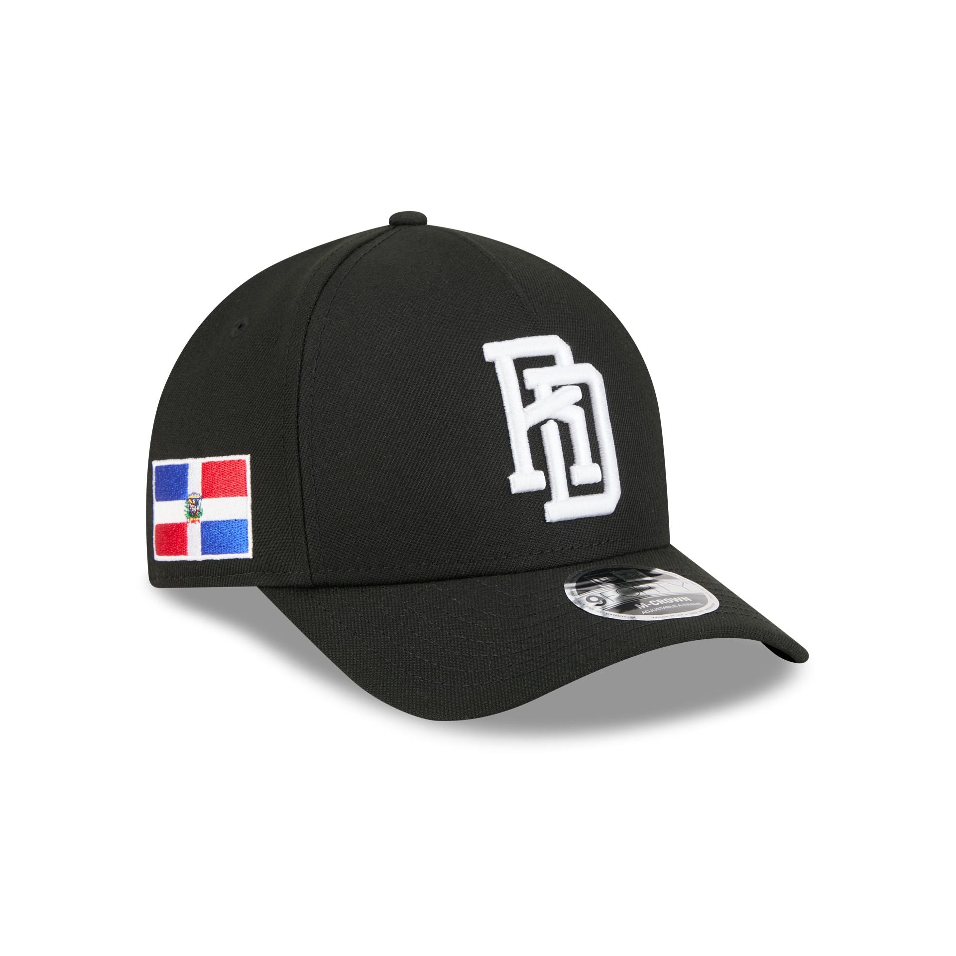 Dominican Republic World Baseball Classic Black and White 9FORTY M-Crown A-Frame Snapback Hat