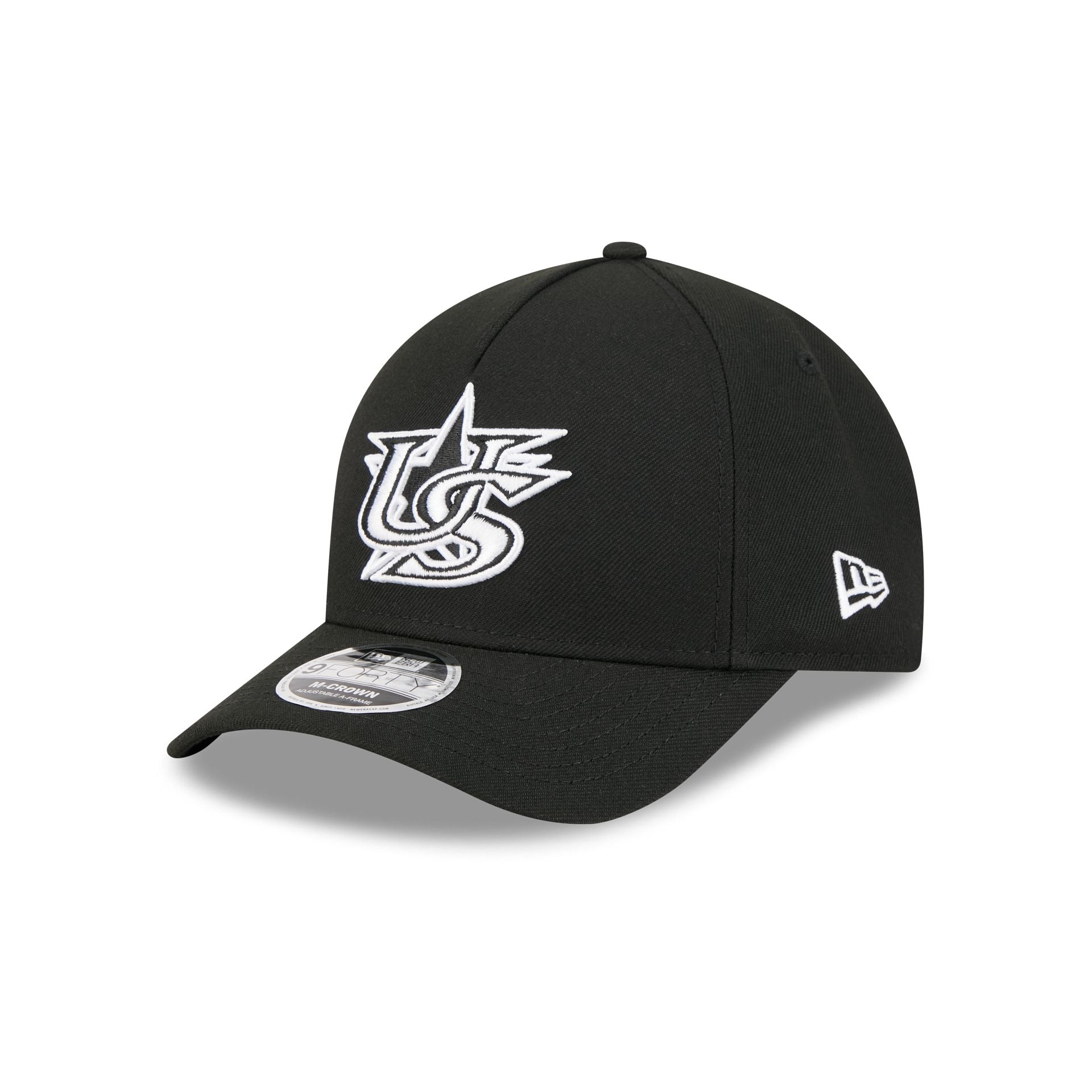 USA World Baseball Classic Black and White 9FORTY M-Crown A-Frame Snapback Hat