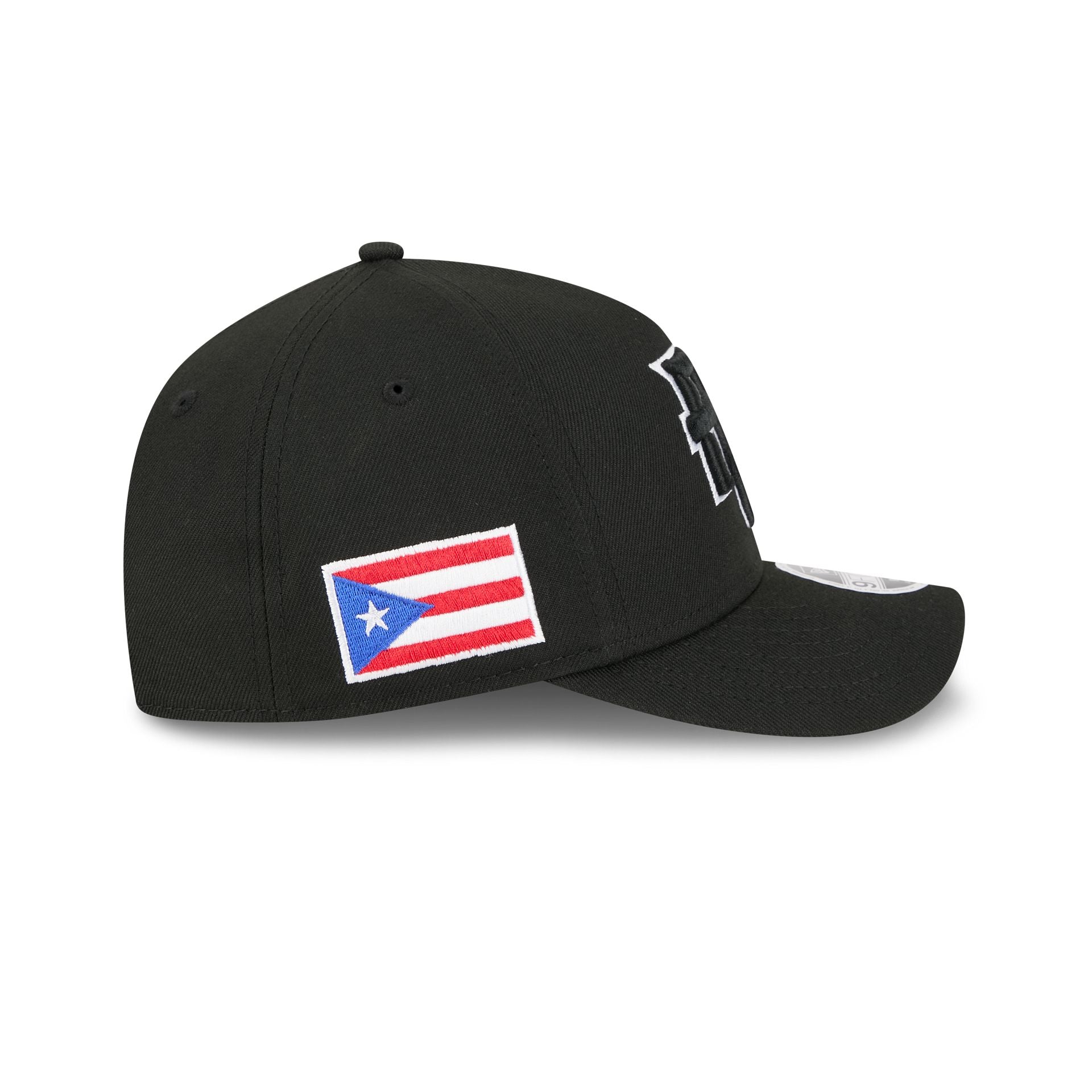 Puerto Rico World Baseball Classic Black and White 9FORTY M-Crown A-Frame Snapback Hat