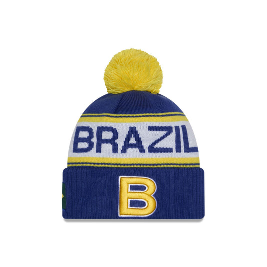 2026 World Baseball Classic Brazil Pom Knit Hat - New Era Cap