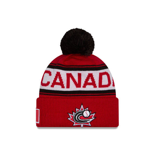 2026 World Baseball Classic Canada Pom Knit Hat - New Era Cap