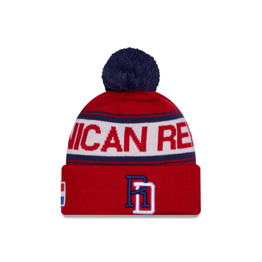 2026 World Baseball Classic Dominican Republic Pom Knit Hat - New Era Cap
