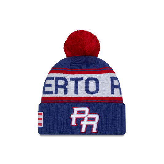 2026 World Baseball Classic Puerto Rico Pom Knit Hat - New Era Cap