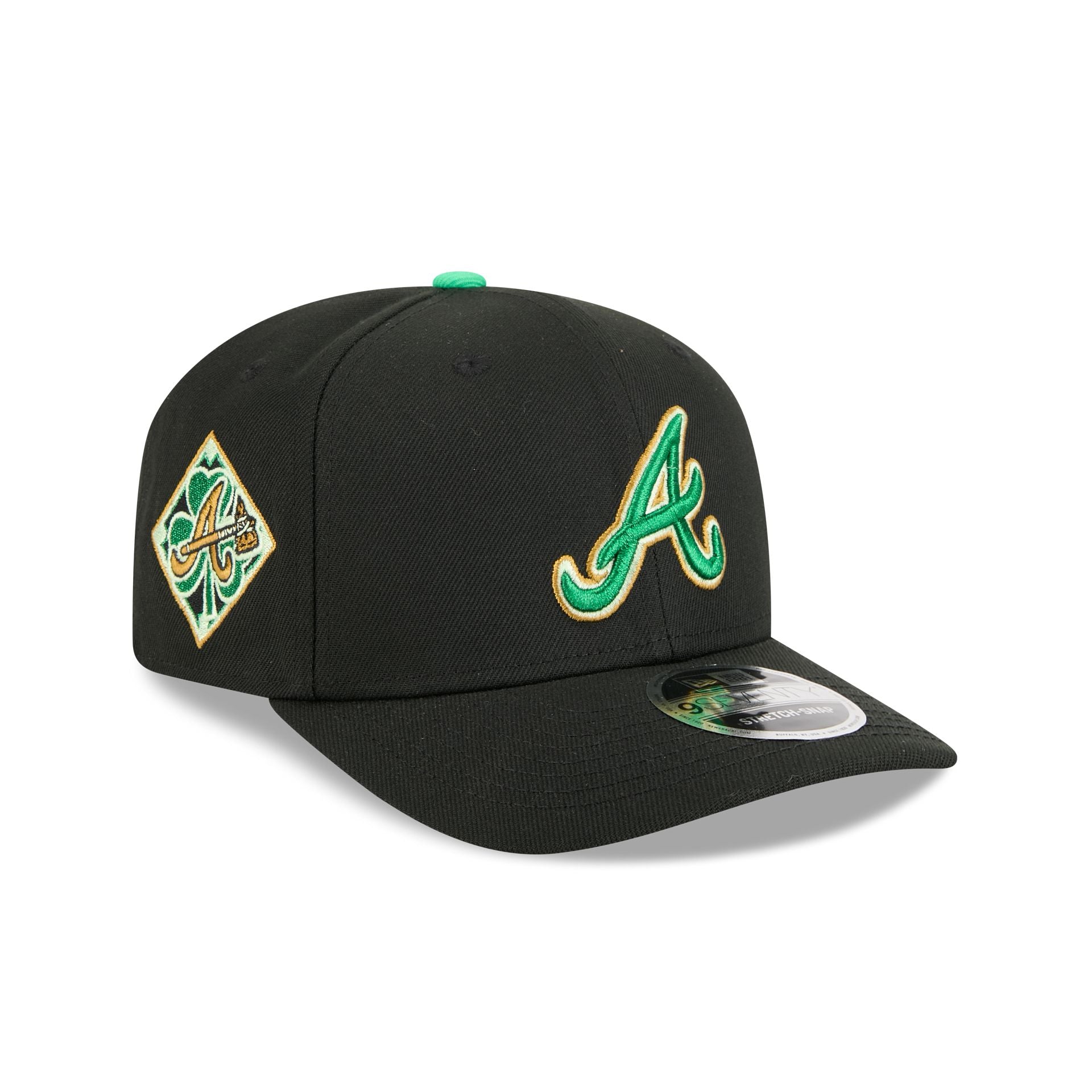 Atlanta Braves St. Patrick's Day 2026 9SEVENTY Stretch-Snap Hat