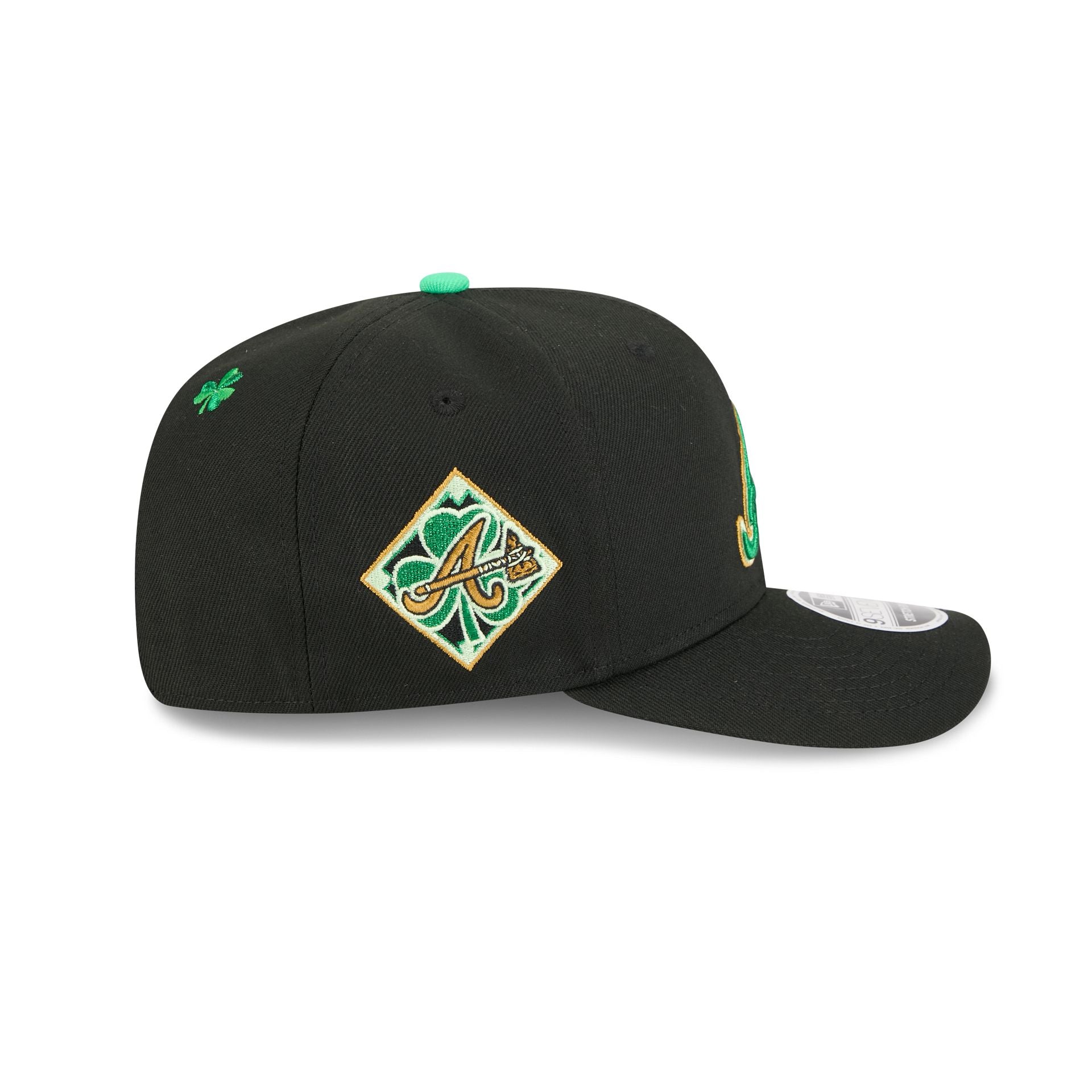 Atlanta Braves St. Patrick's Day 2026 9SEVENTY Stretch-Snap Hat
