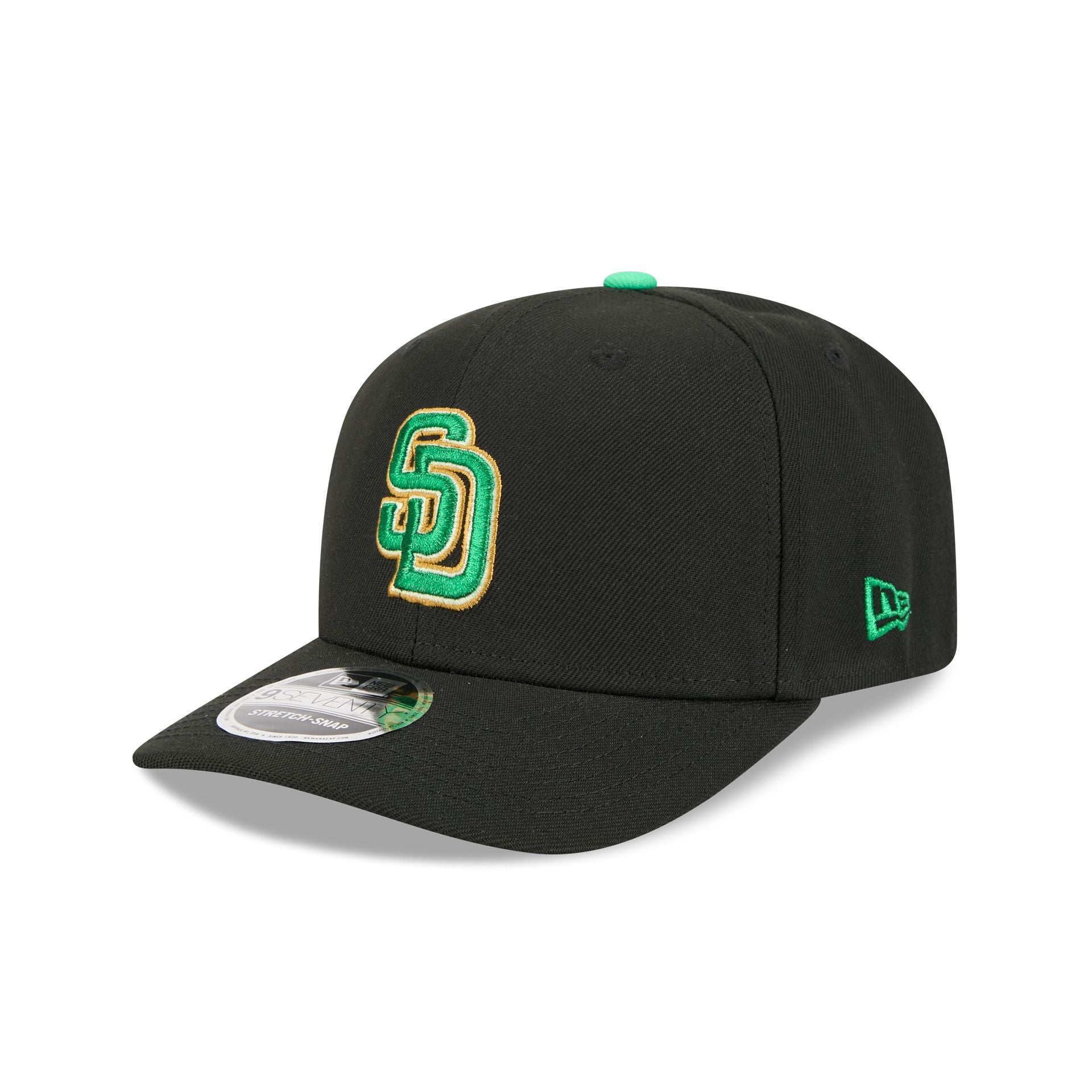 San Diego Padres St. Patrick's Day 2026 9SEVENTY Stretch-Snap Hat