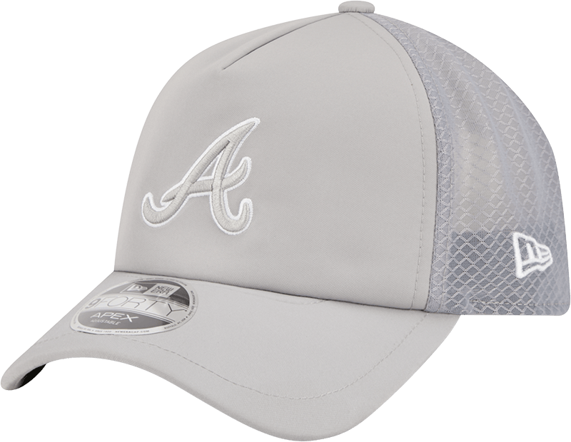 Atlanta Braves 2026 Batting Practice Gray 9FORTY APEX Trucker Hat