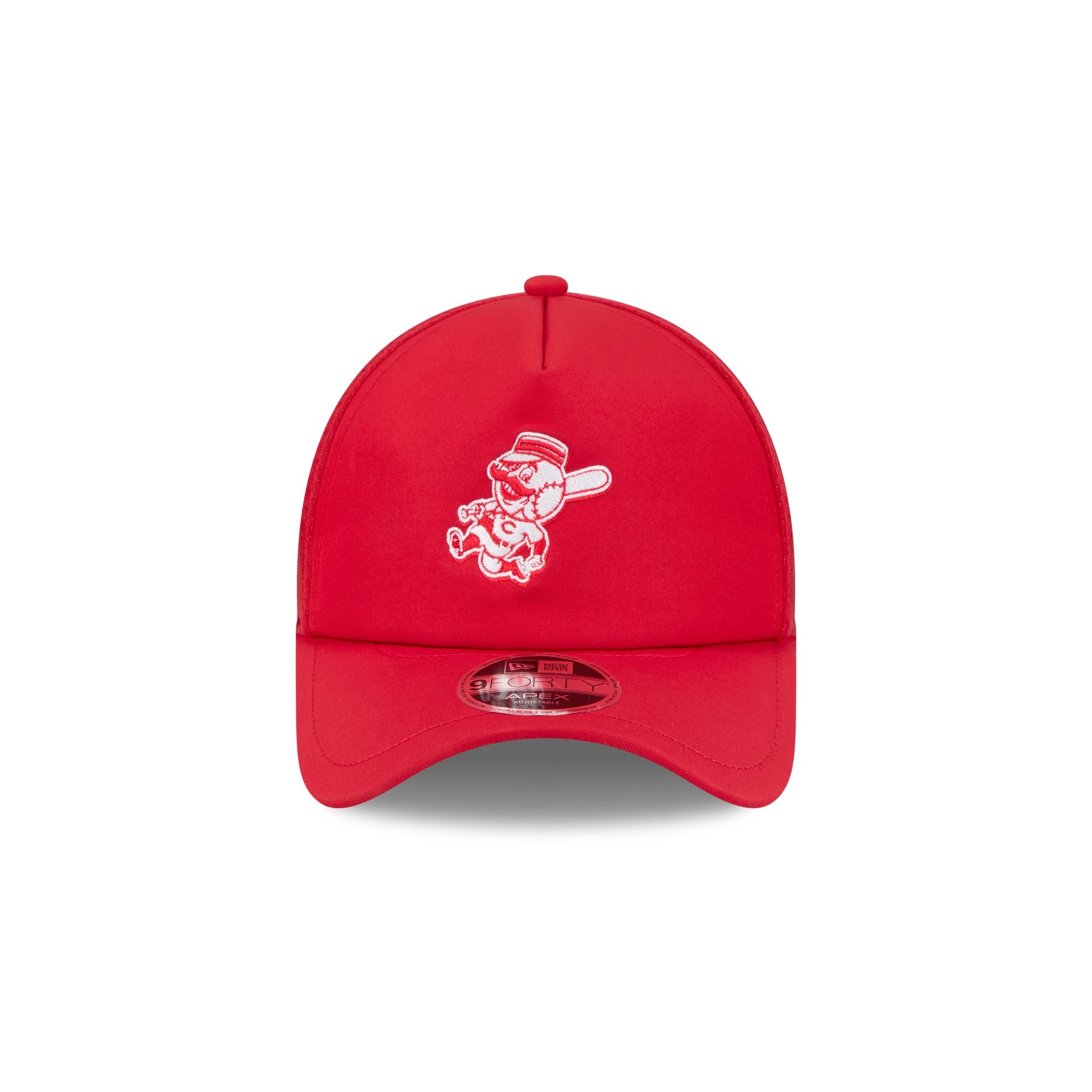 Cincinnati Reds 2026 Batting Practice Alt Mr. Red 9FORTY APEX Trucker Hat