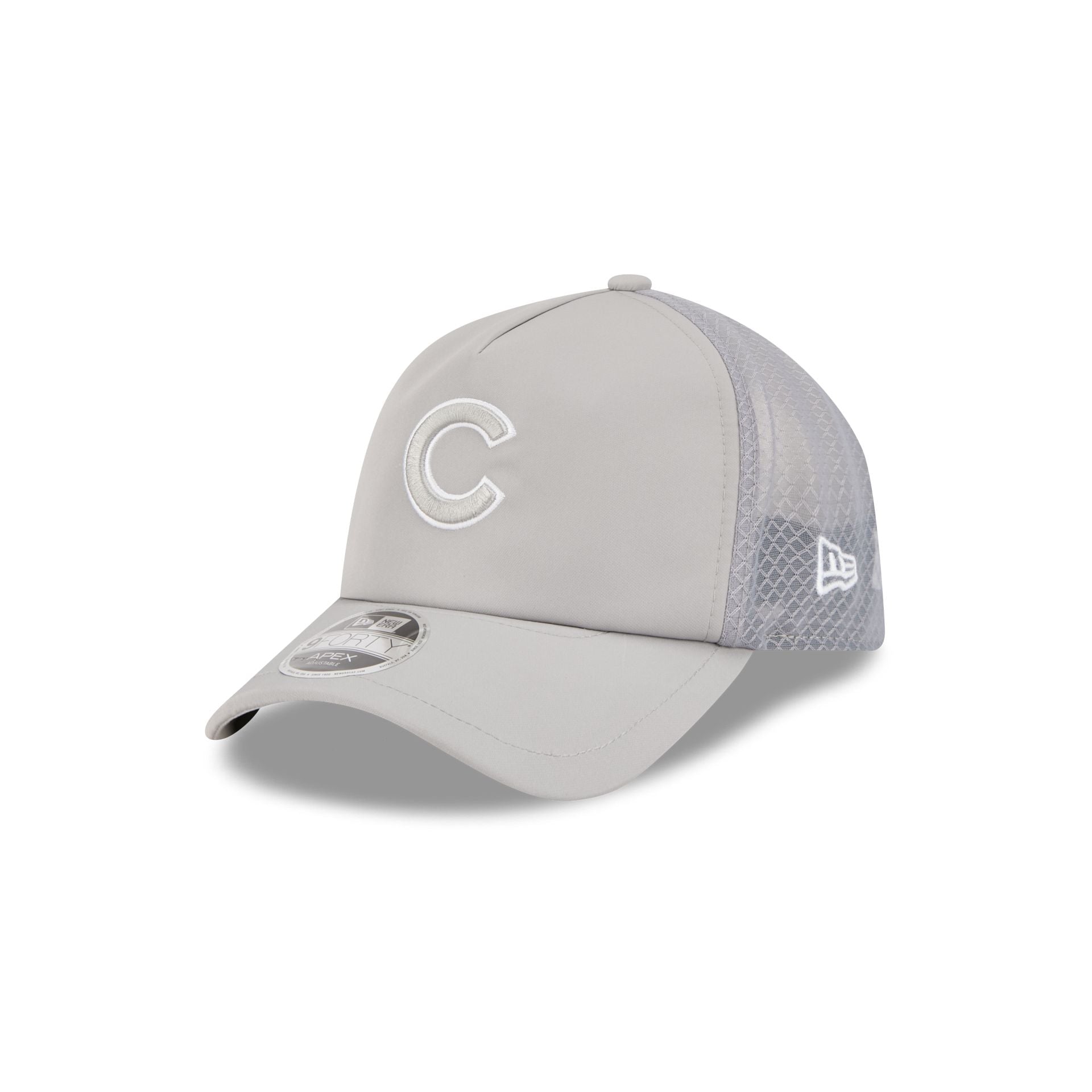 Chicago Cubs 2026 Batting Practice Gray 9FORTY APEX Trucker Hat
