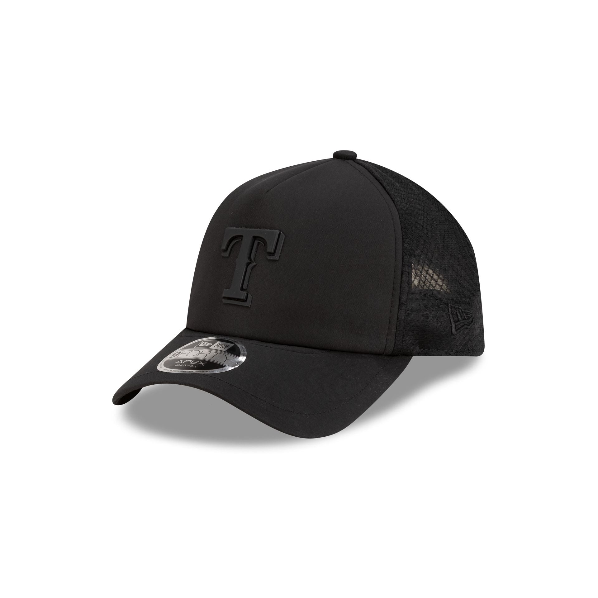 Texas Rangers 2026 Batting Practice Black 9FORTY APEX Trucker Hat