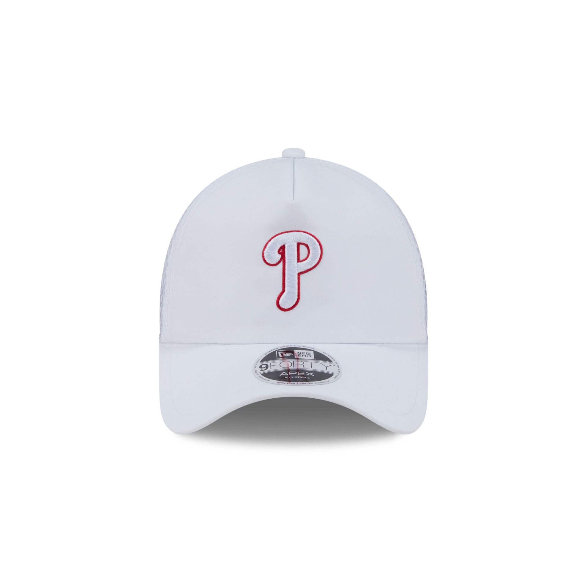 Philadelphia Phillies 2026 Batting Practice White 9FORTY APEX Trucker Hat