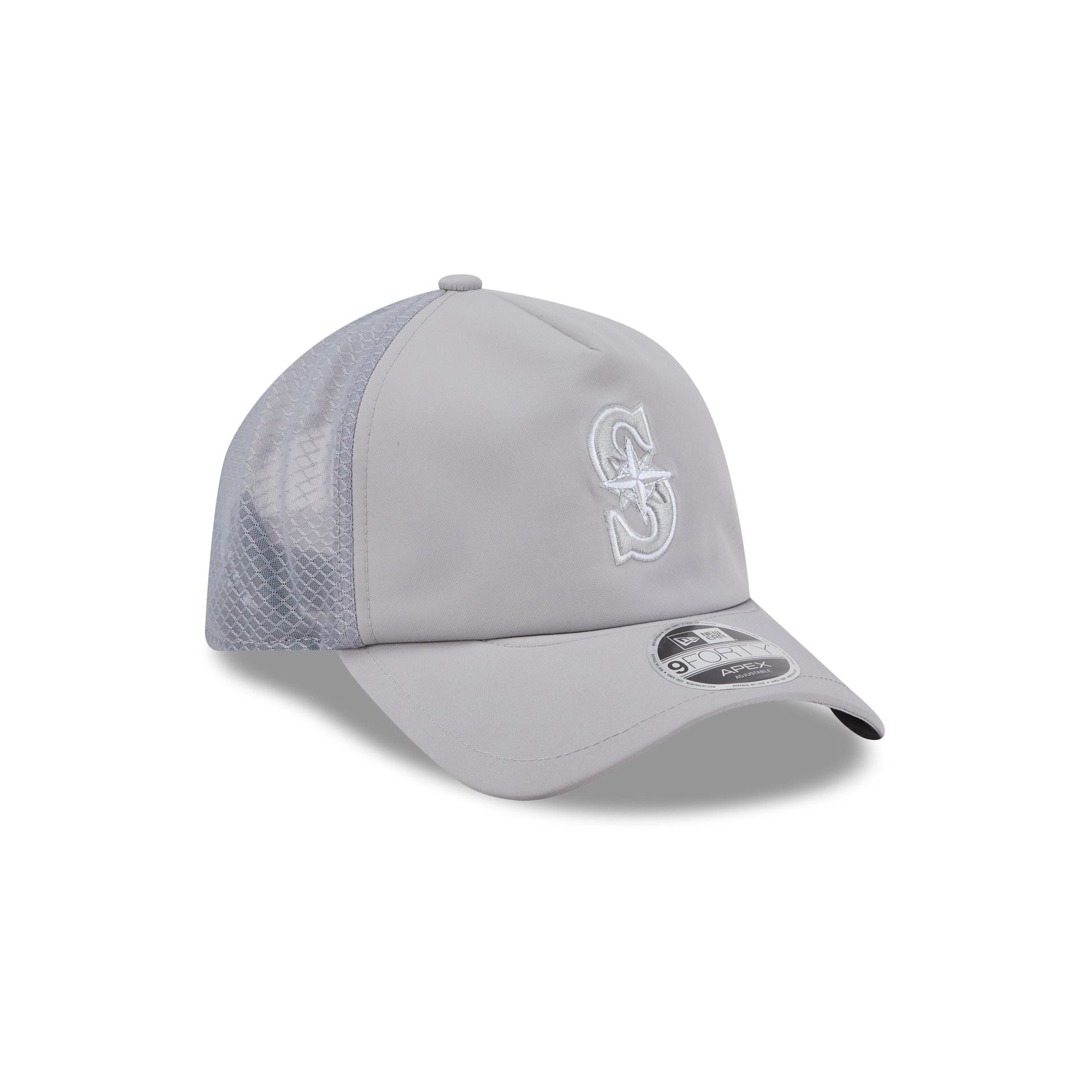 Seattle Mariners 2026 Batting Practice Gray 9FORTY APEX Trucker Hat