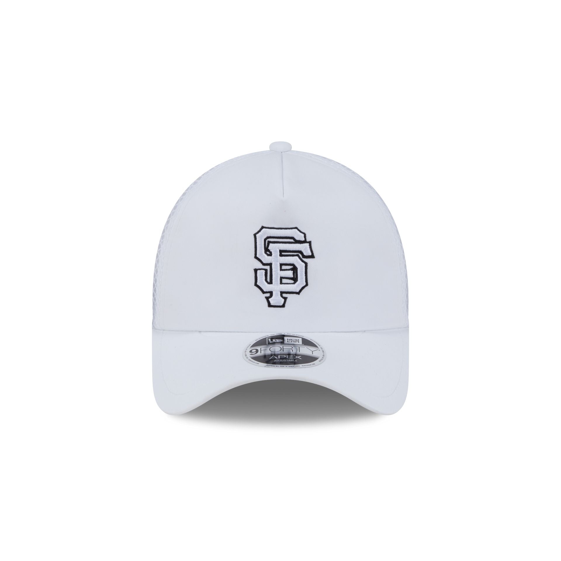 San Francisco Giants 2026 Batting Practice White 9FORTY APEX Trucker Hat