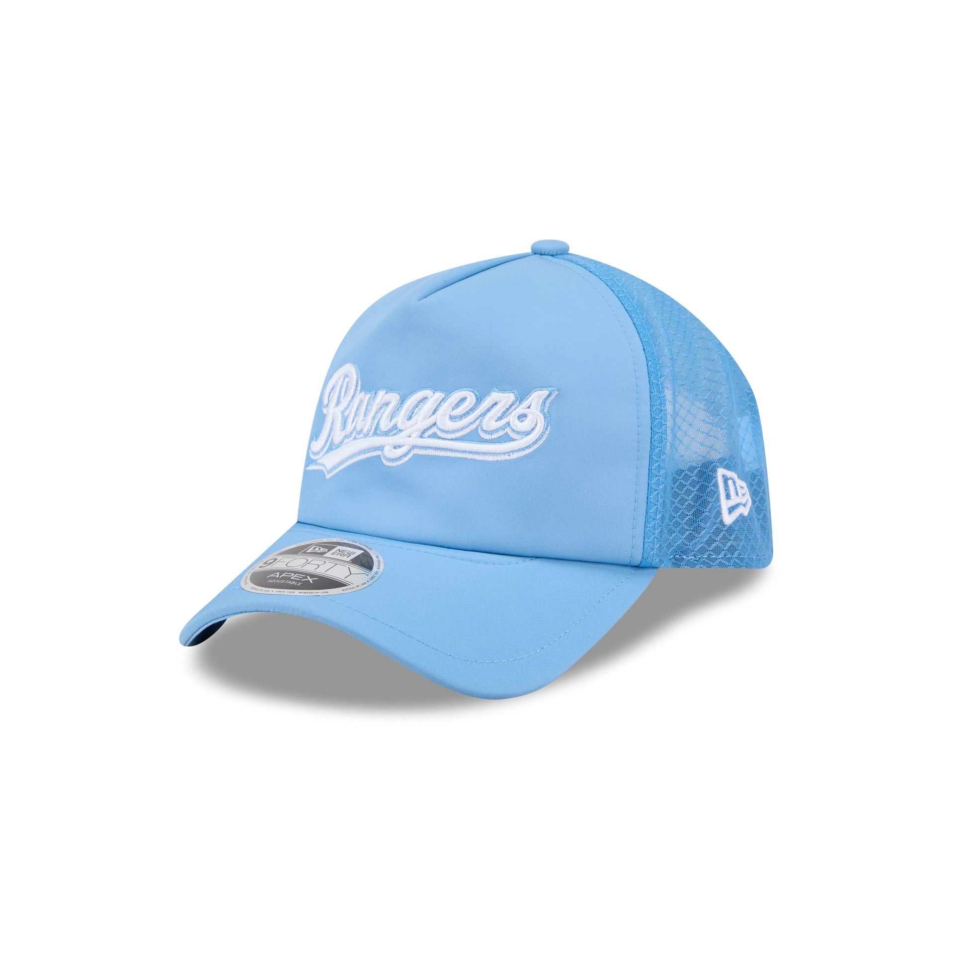 Texas Rangers 2026 Batting Practice Alt Wordmark 9FORTY APEX Trucker Hat