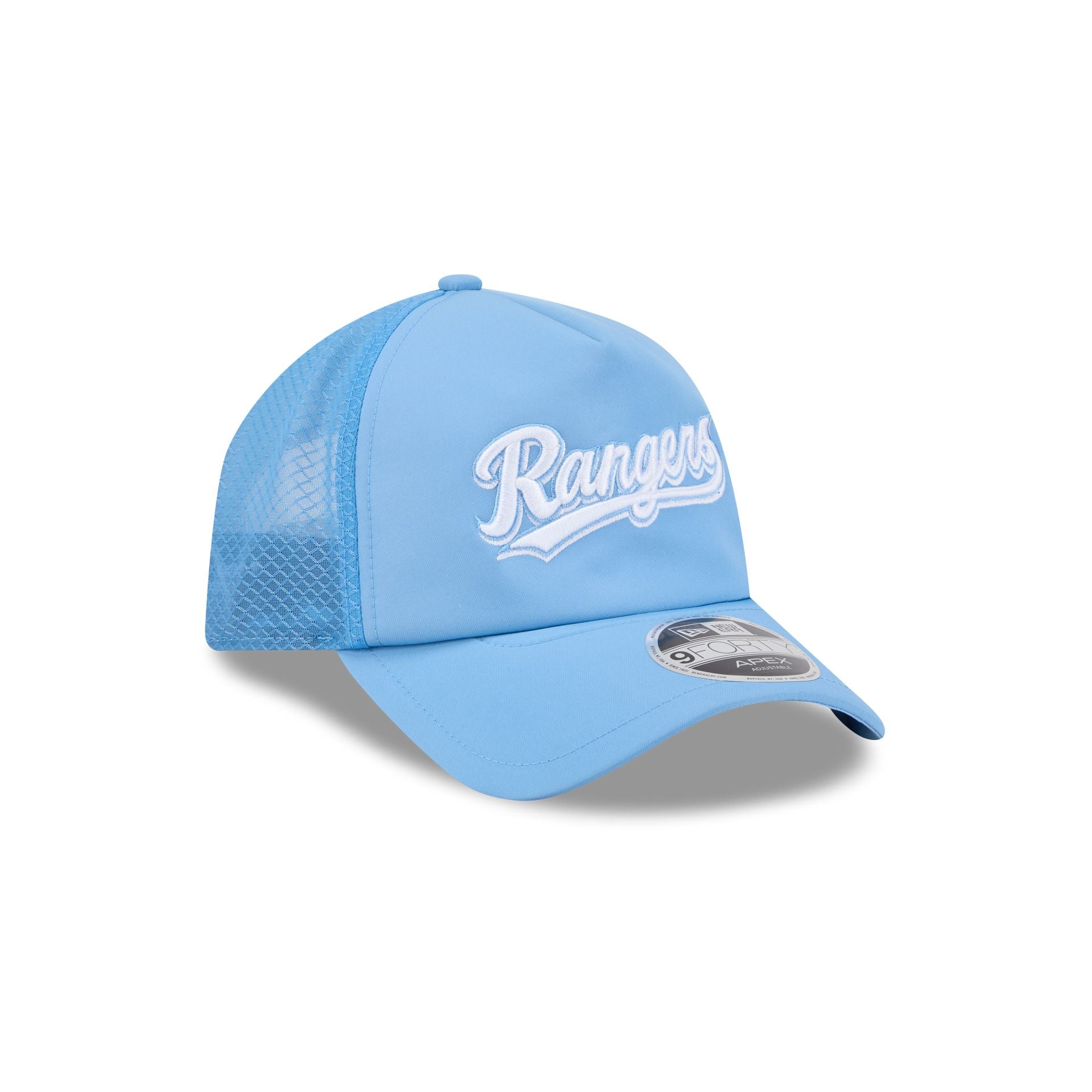 Texas Rangers 2026 Batting Practice Alt Wordmark 9FORTY APEX Trucker Hat