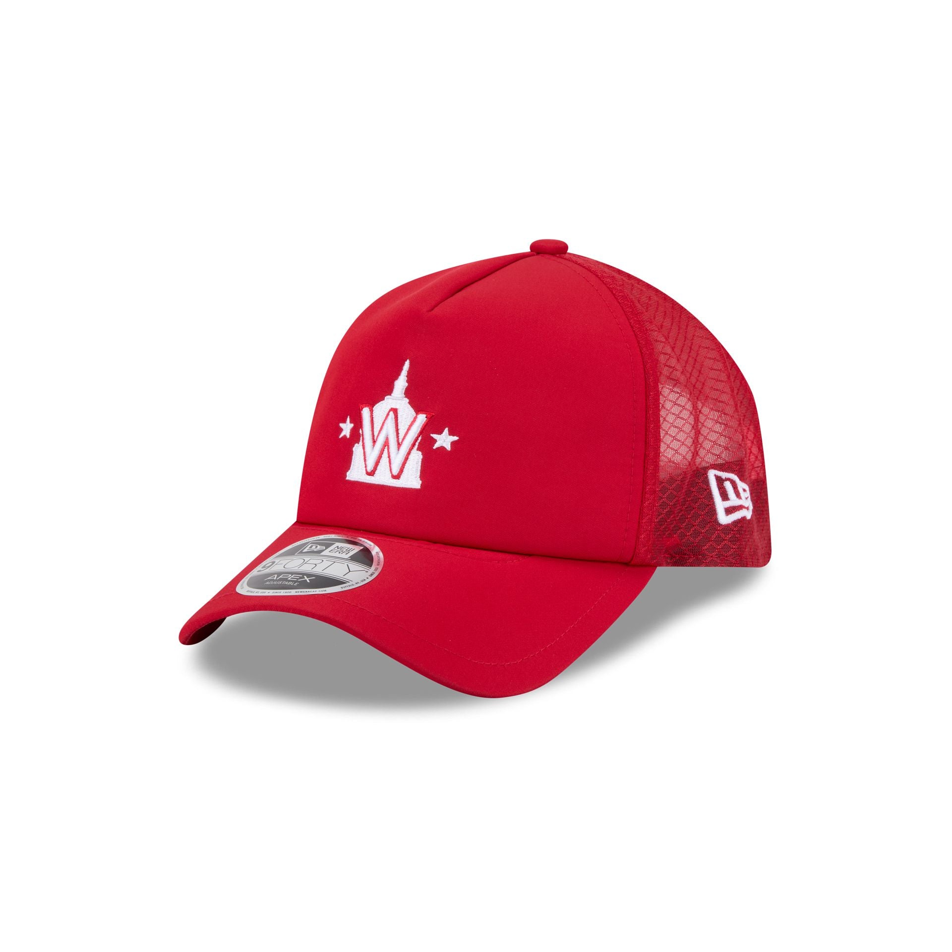 Washington Nationals 2026 Batting Practice Alt W 9FORTY APEX Trucker Hat