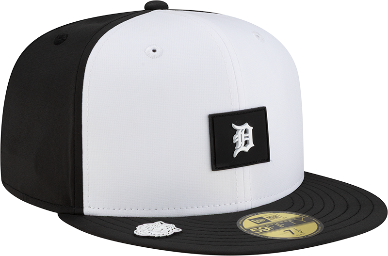 Detroit Tigers 2026 Clubhouse Black & White 59FIFTY Fitted Hat