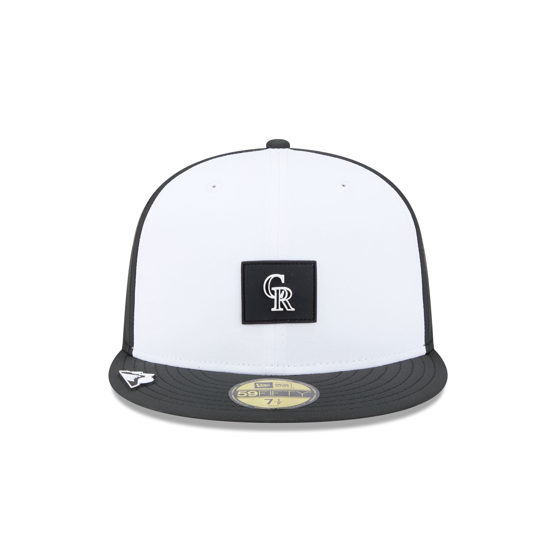 Colorado Rockies 2026 Clubhouse Black & White 59FIFTY Fitted Hat