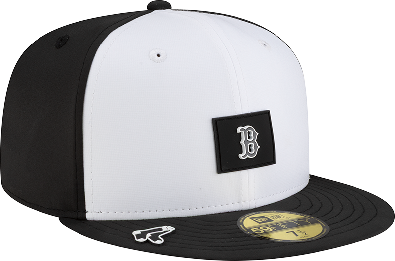 Boston Red Sox 2026 Clubhouse Black & White 59FIFTY Fitted Hat