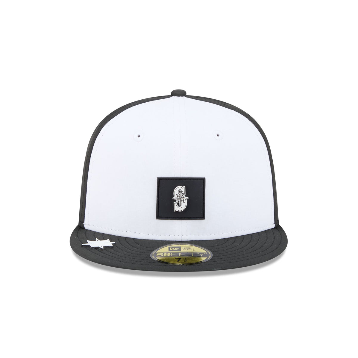 Seattle Mariners 2026 Clubhouse Black & White 59FIFTY Fitted Hat