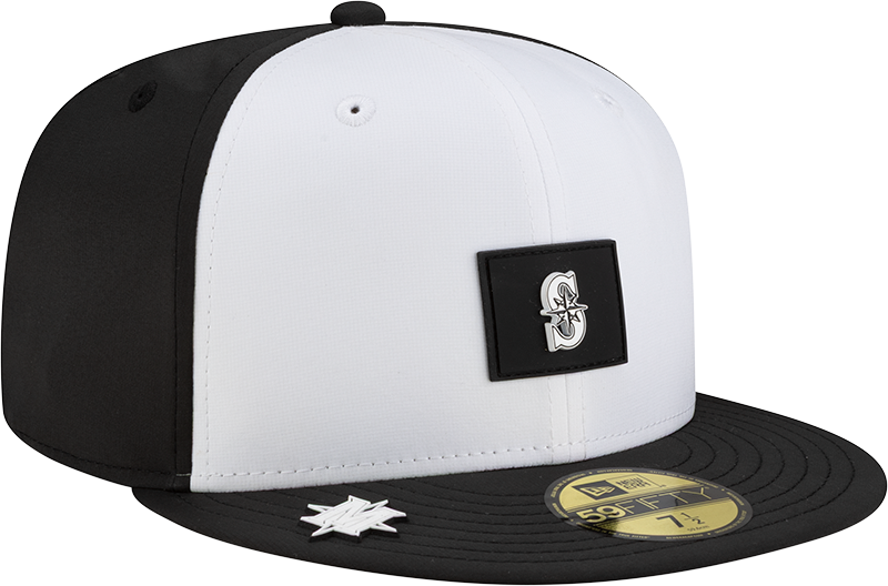 Seattle Mariners 2026 Clubhouse Black & White 59FIFTY Fitted Hat