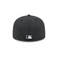 Los Angeles Dodgers 2026 Clubhouse Black & White 59FIFTY Fitted Hat
