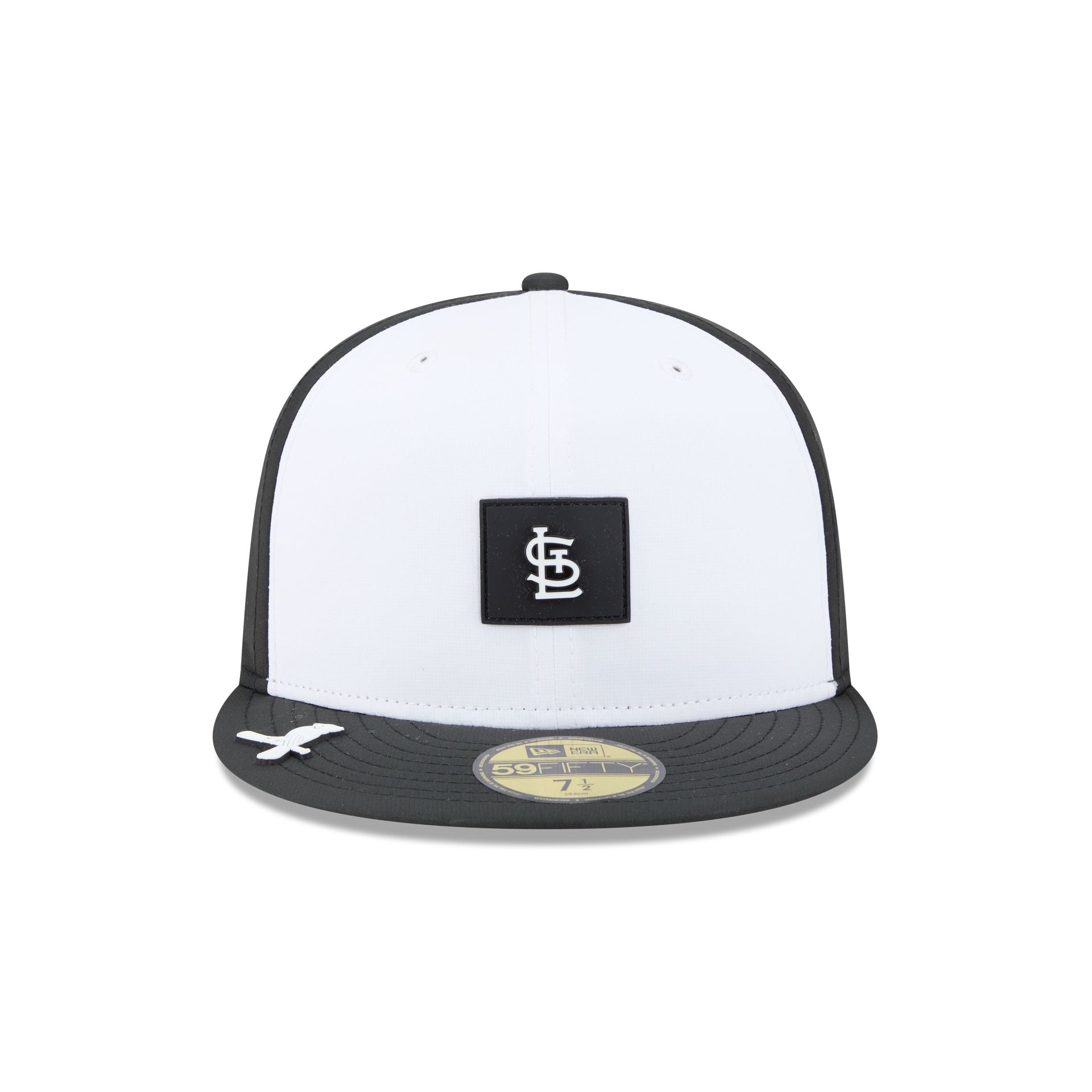 St. Louis Cardinals 2026 Clubhouse Black & White 59FIFTY Fitted Hat