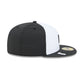 Los Angeles Angels 2026 Clubhouse Black & White 59FIFTY Fitted Hat