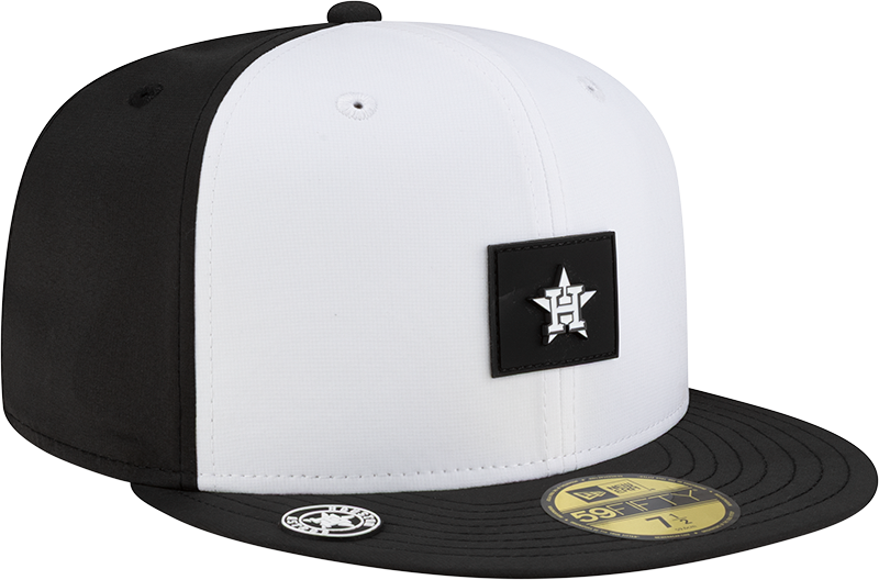 Houston Astros 2026 Clubhouse Black & White 59FIFTY Fitted Hat