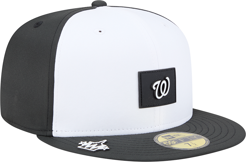 Washington Nationals 2026 Clubhouse Black & White 59FIFTY Fitted Hat