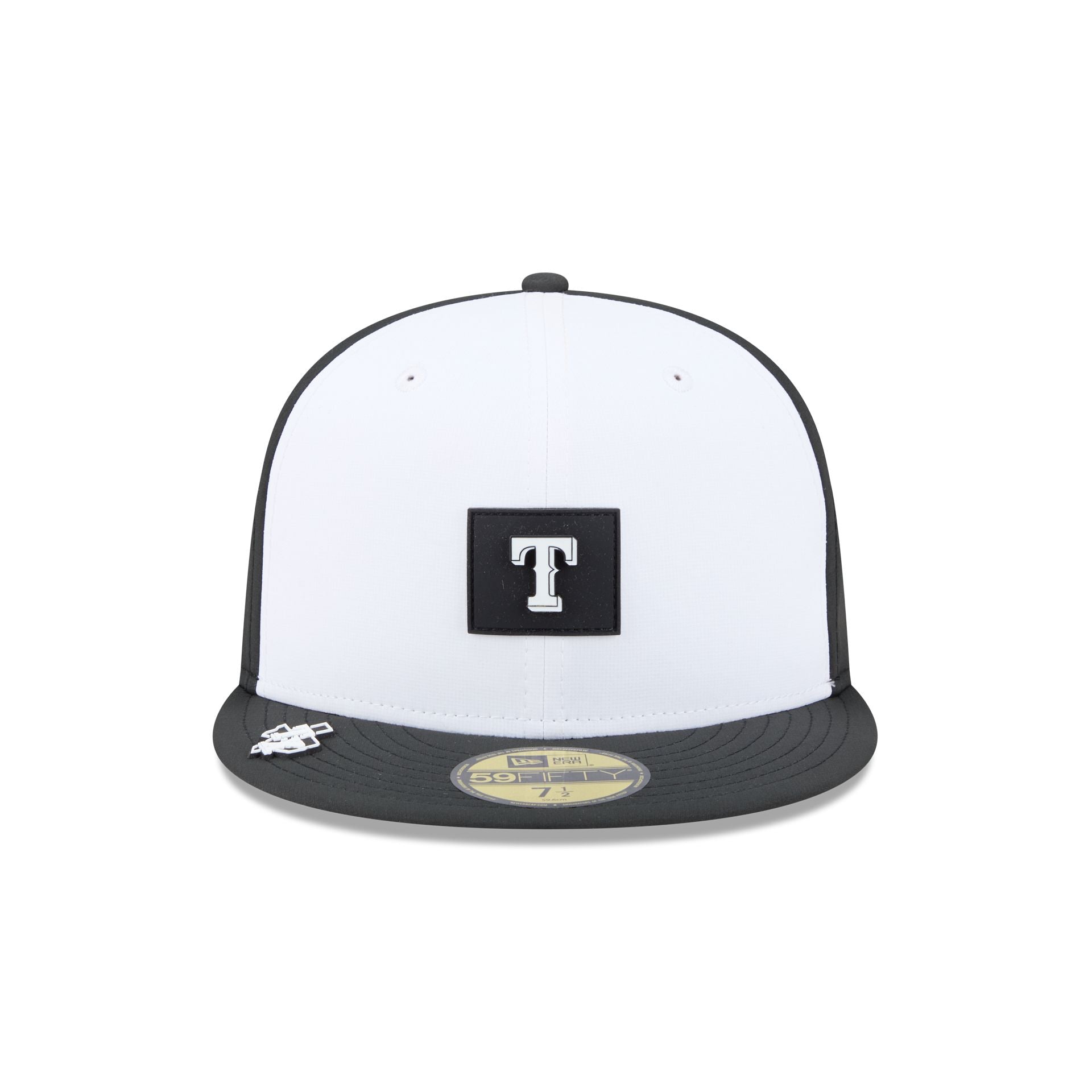 Texas Rangers 2026 Clubhouse Black & White 59FIFTY Fitted Hat