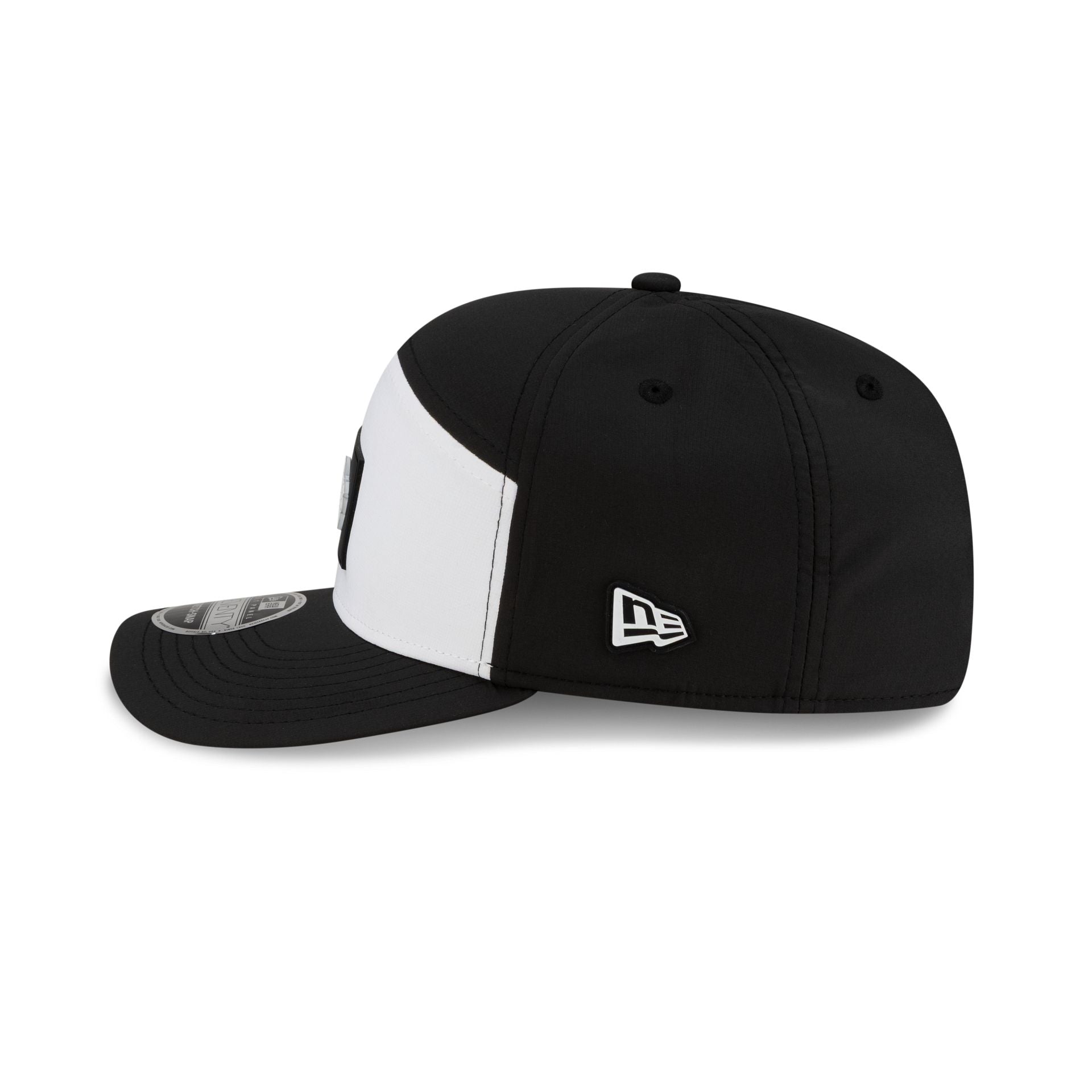 Athletics 2026 Clubhouse Black & White Split Panel 9SEVENTY Stretch-Snap Hat