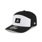Atlanta Braves 2026 Clubhouse Black & White Split Panel 9SEVENTY Stretch-Snap Hat