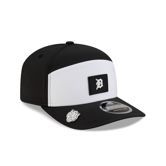 Detroit Tigers 2026 Clubhouse Black & White Split Panel 9SEVENTY Stretch-Snap Hat - New Era Cap