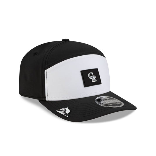 Colorado Rockies 2026 Clubhouse Black & White Split Panel 9SEVENTY Stretch-Snap Hat - New Era Cap