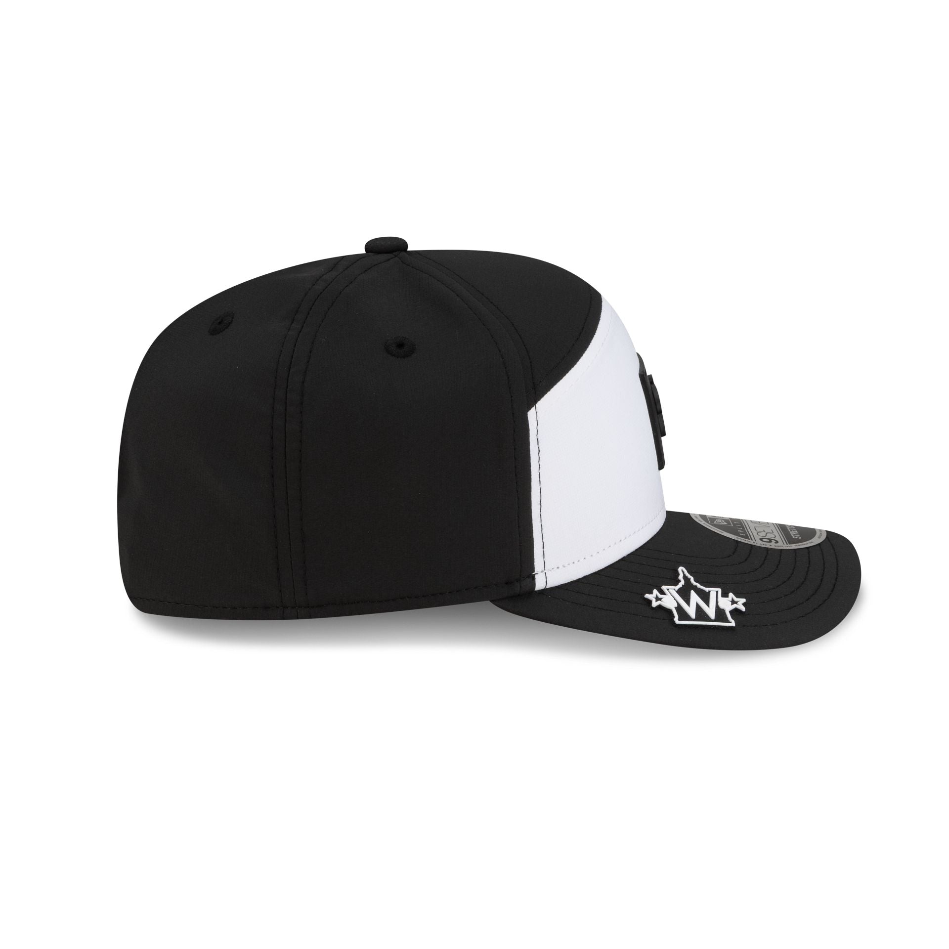 Washington Nationals 2026 Clubhouse Black & White Split Panel 9SEVENTY Stretch-Snap Hat