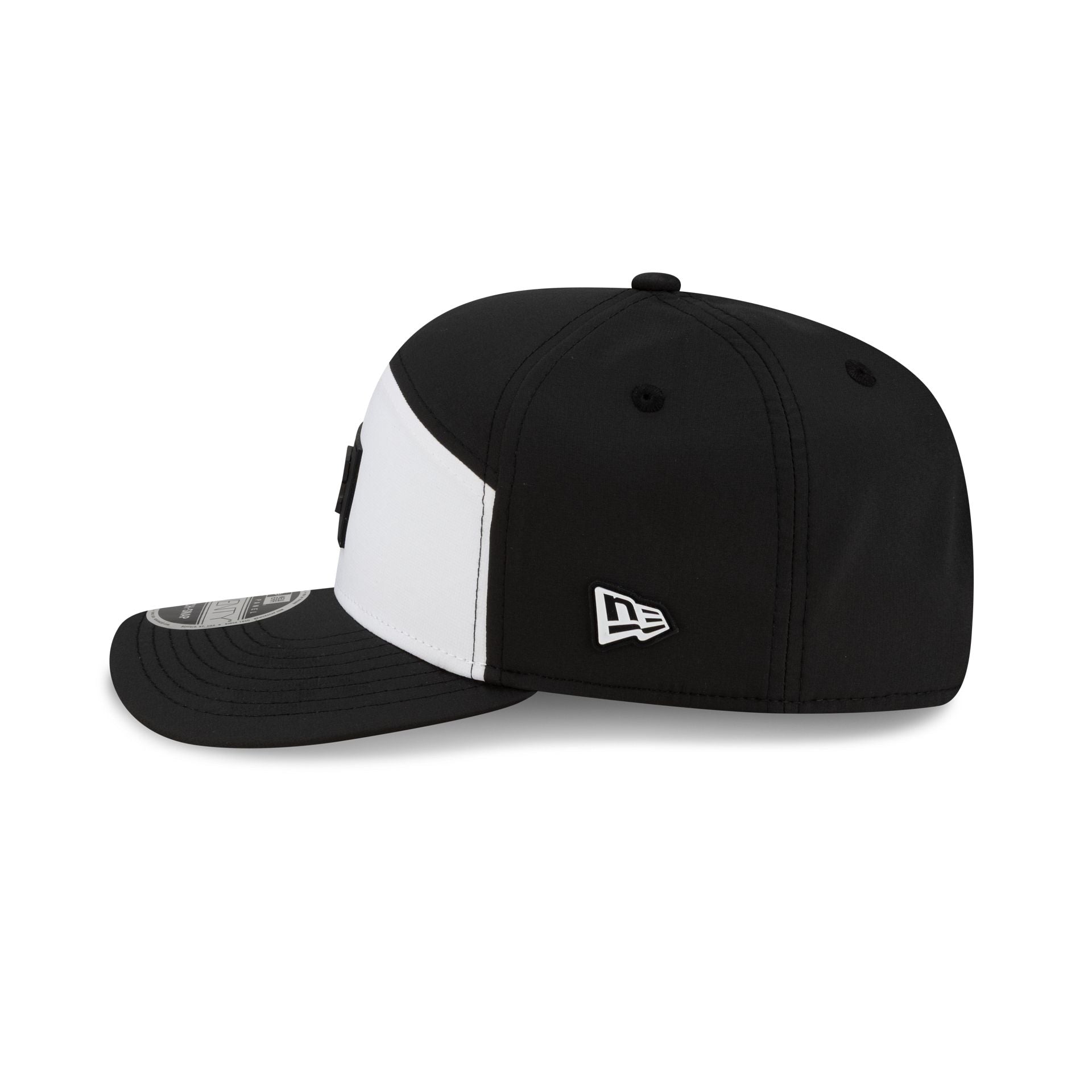 Texas Rangers 2026 Clubhouse Black & White Split Panel 9SEVENTY Stretch-Snap Hat