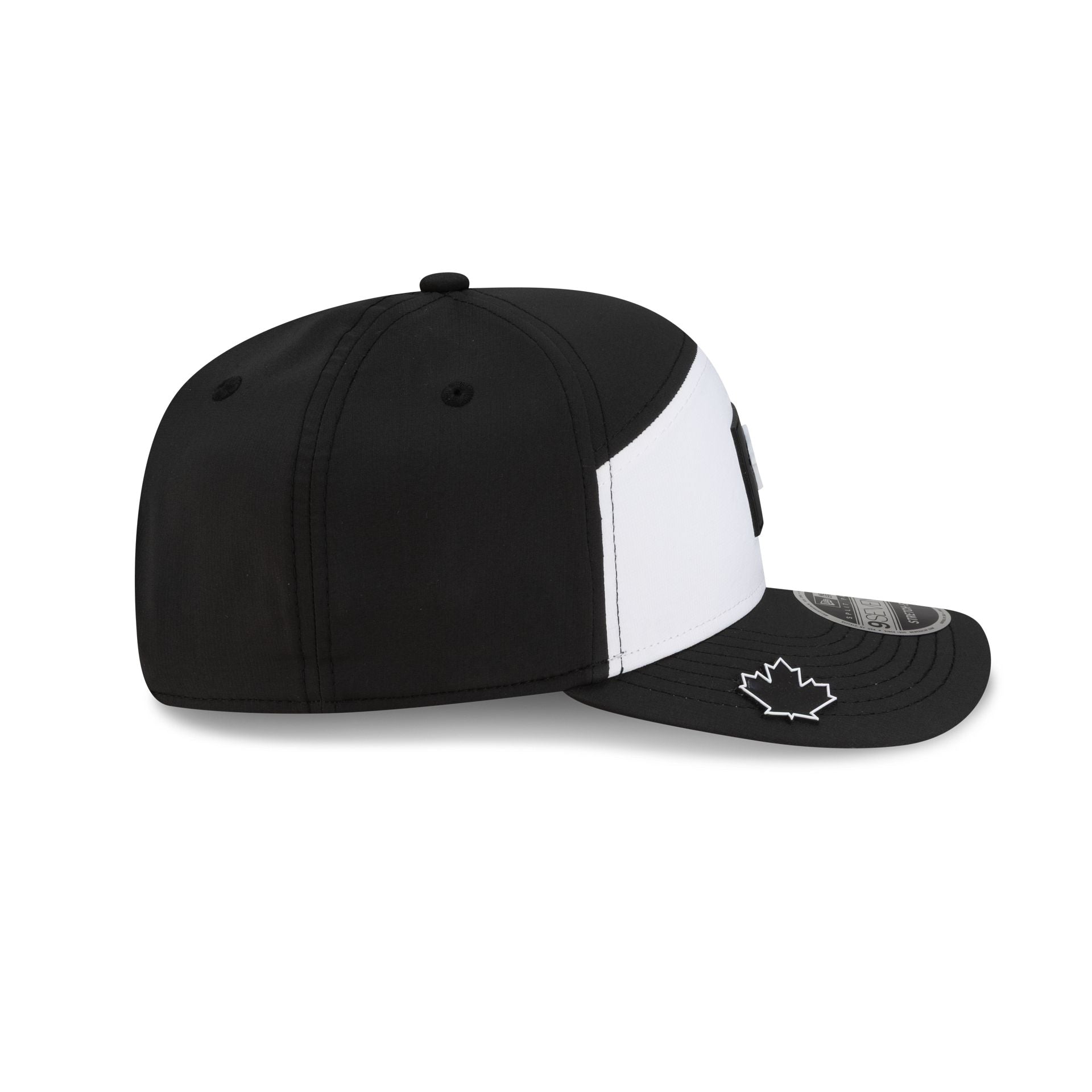 Toronto Blue Jays 2026 Clubhouse Black & White Split Panel 9SEVENTY Stretch-Snap Hat
