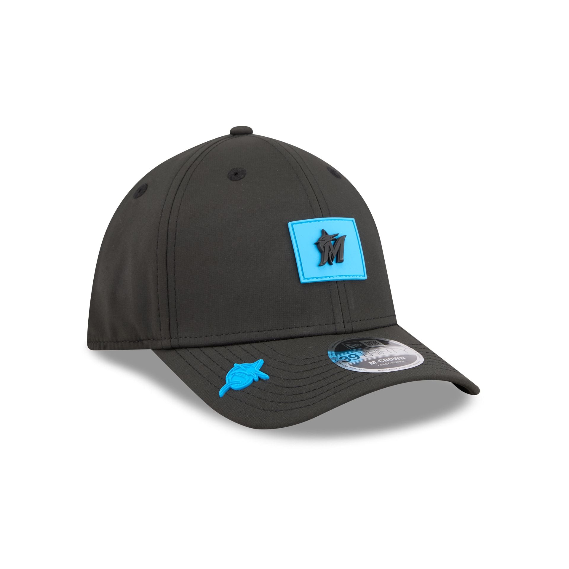 Miami Marlins 2026 Clubhouse 39THIRTY M-Crown Stretch Fit Hat